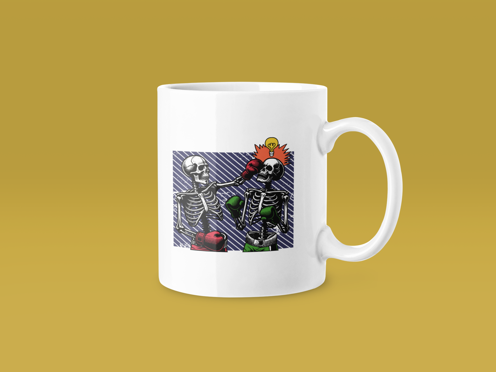 Skeleton boxing therapy Mug