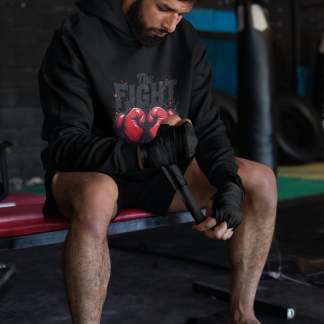 The Fight Red Gloves Boxing Hoodie - Product Image