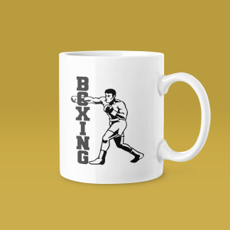 Vertical Boxing Detailed Boxer Mug