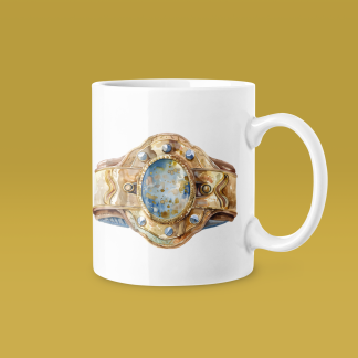 Vintage Gold Belt Buckle Mug