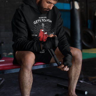 When Life Gets Tough Boxing Hoodie - Product Image