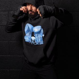 Blue Boxing Gloves Stacked Pair – Black Shadowbox