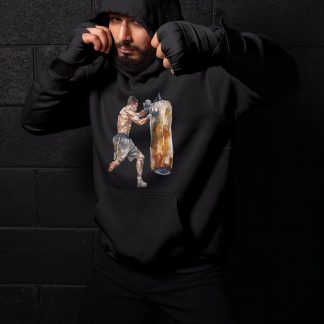 Boxer Punching Heavy Bag Orange – Black Shadowbox