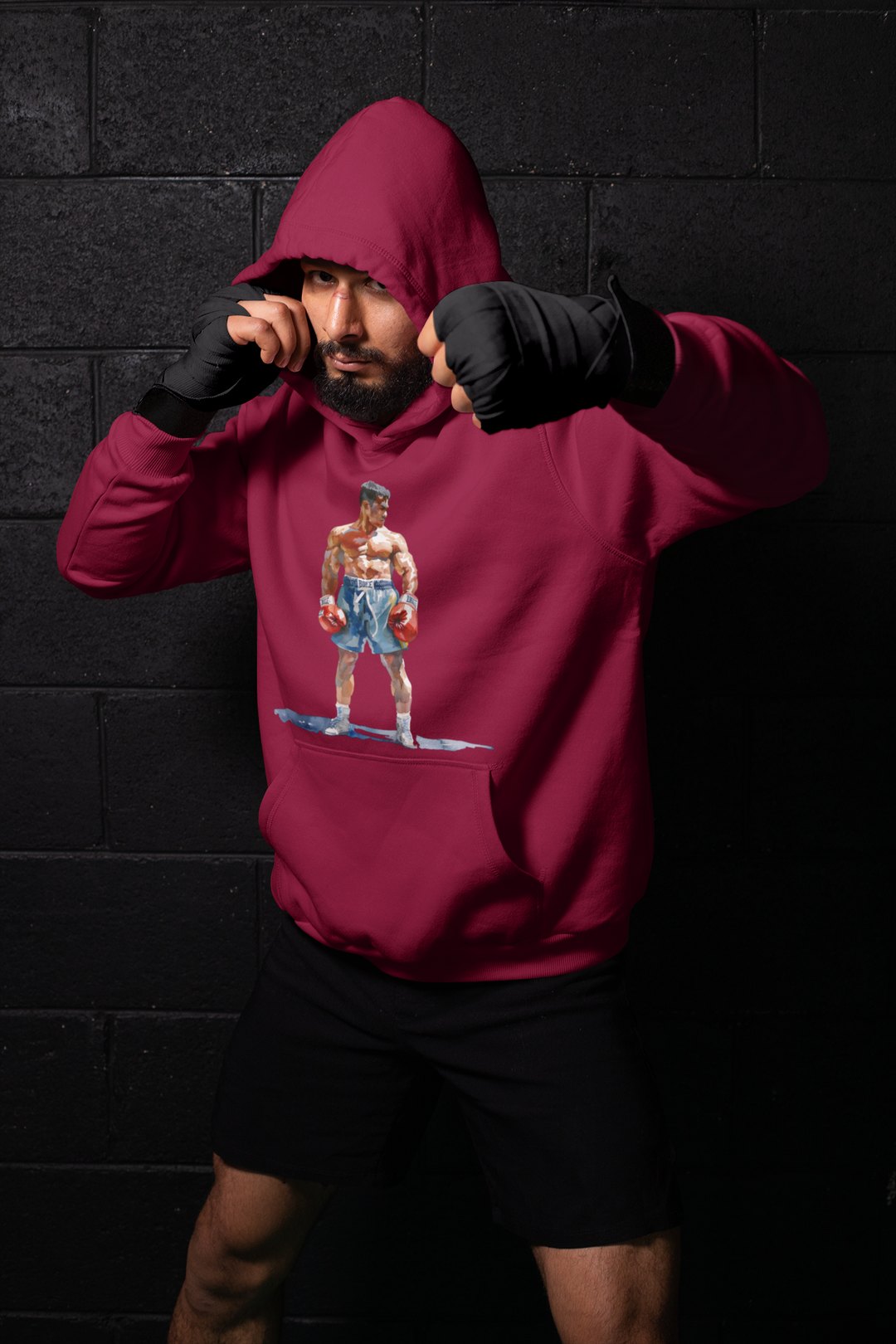 Boxer Blue Shorts Guard Up – Burgundy Shadowbox