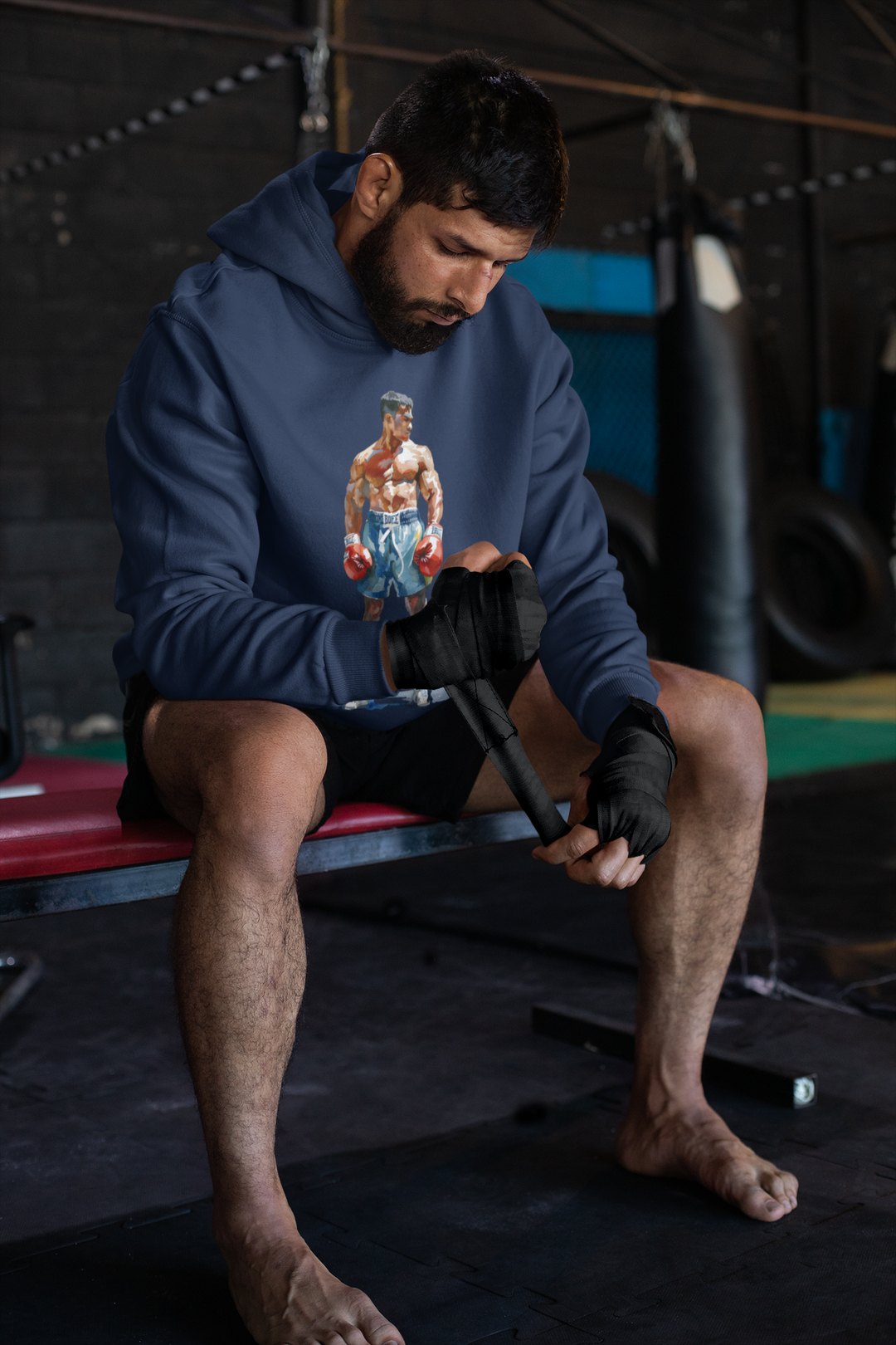 Boxer Blue Shorts Guard Up – Navy Hoodie