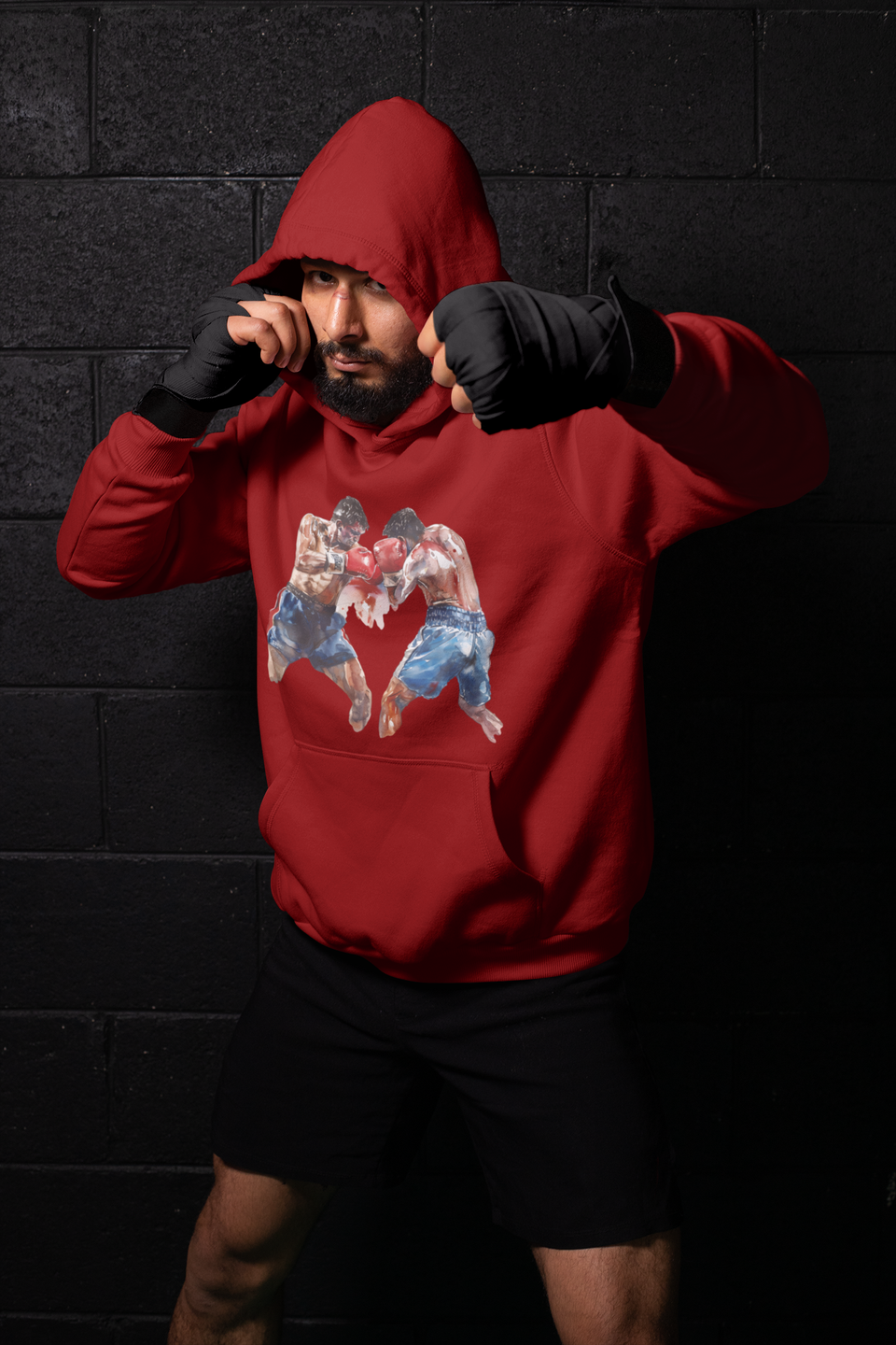 Boxer Throwing Punch Red vs Blue – Red Shadowbox