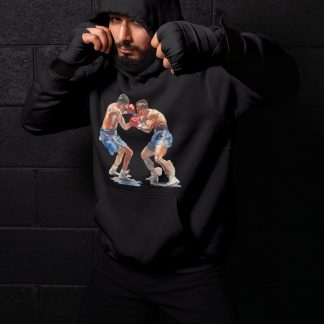 Boxers Blue Red Sparring Close – Black Shadowbox