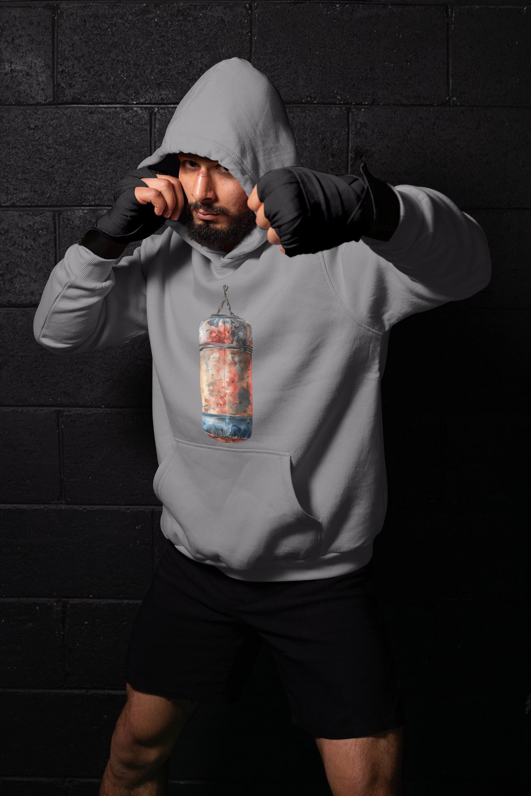 Red Orange Heavy Bag Worn – Grey Shadowbox