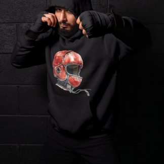 Red Boxing Headgear Front View – Black Shadowbox