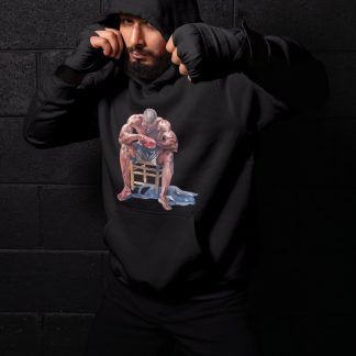 Fighter Seated Wiping Brow – Black Shadowbox