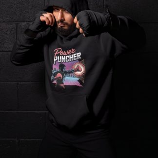 Power Puncher Retro Logo – Black Shadowbox