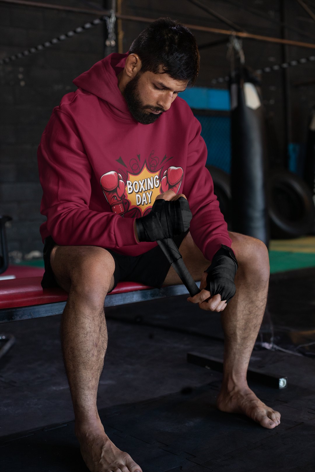 Boxing Day Comic – Burgundy Hoodie