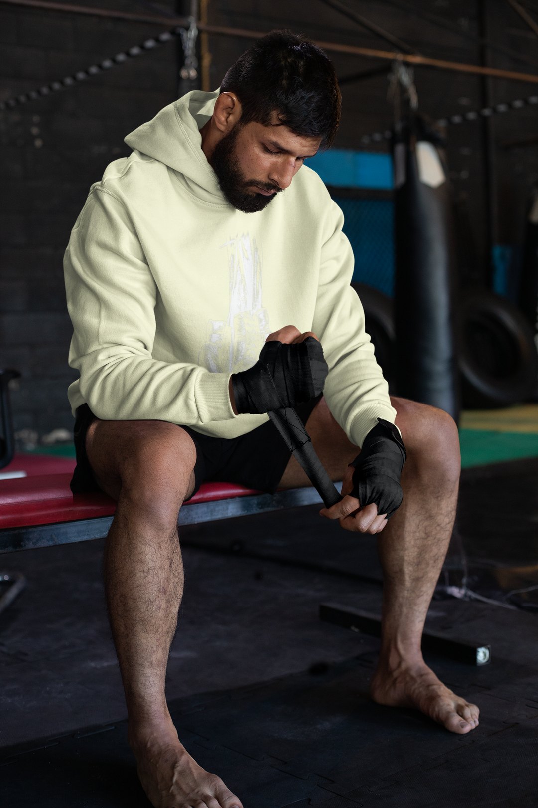 Plain Design – Cream Hoodie