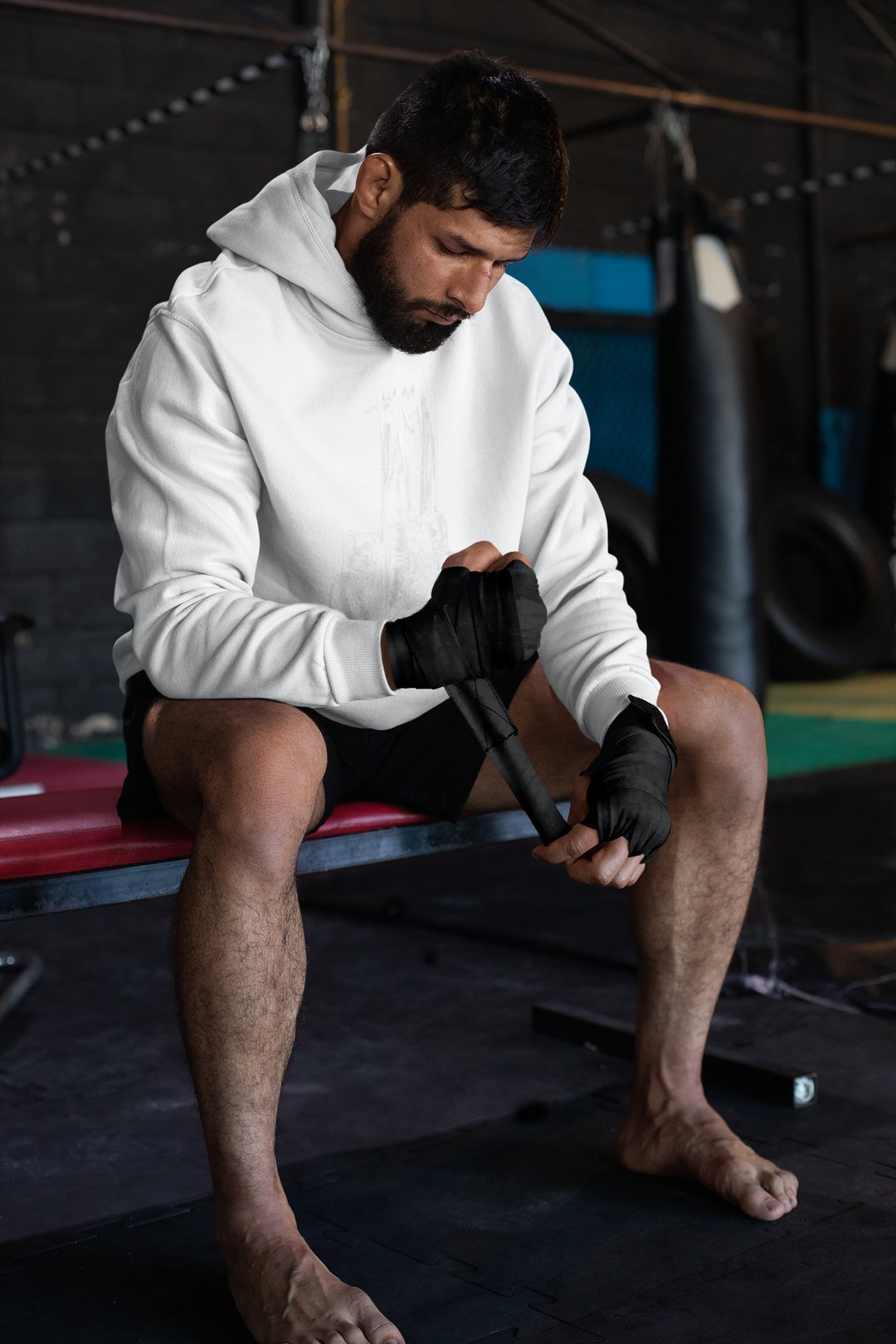 Plain Design – White Hoodie