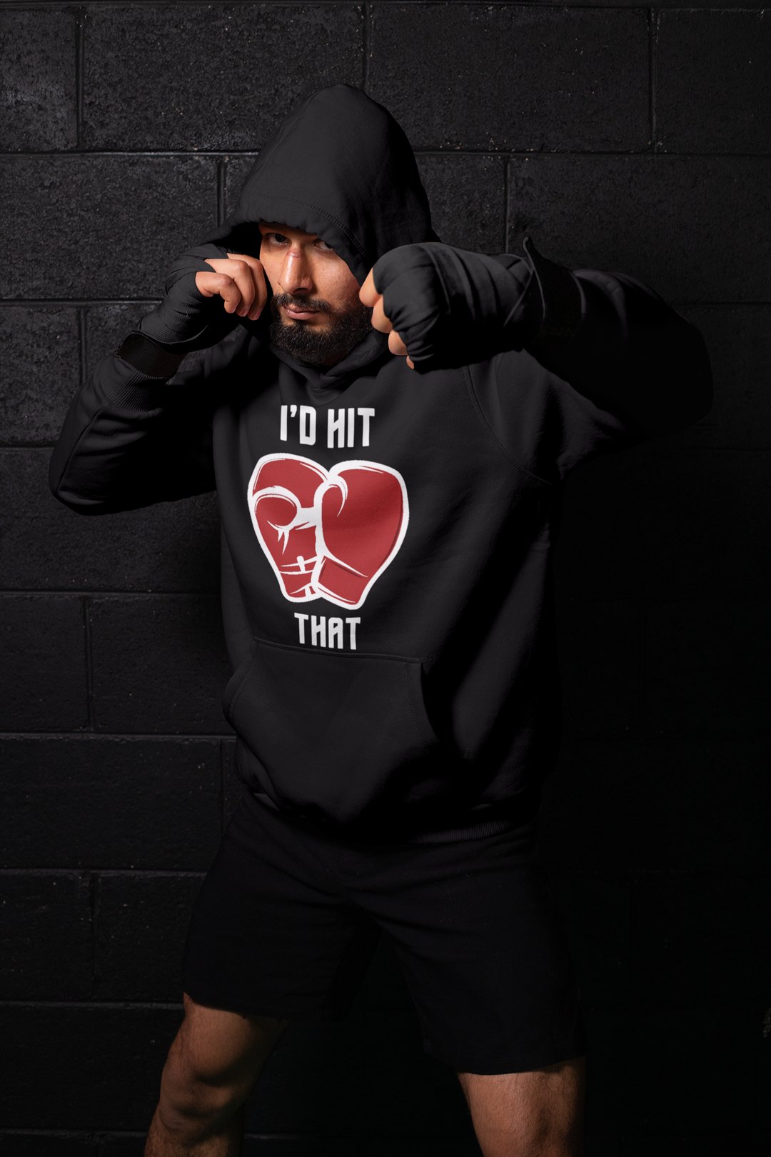 I'd Hit Heart Gloves – Black Shadowbox