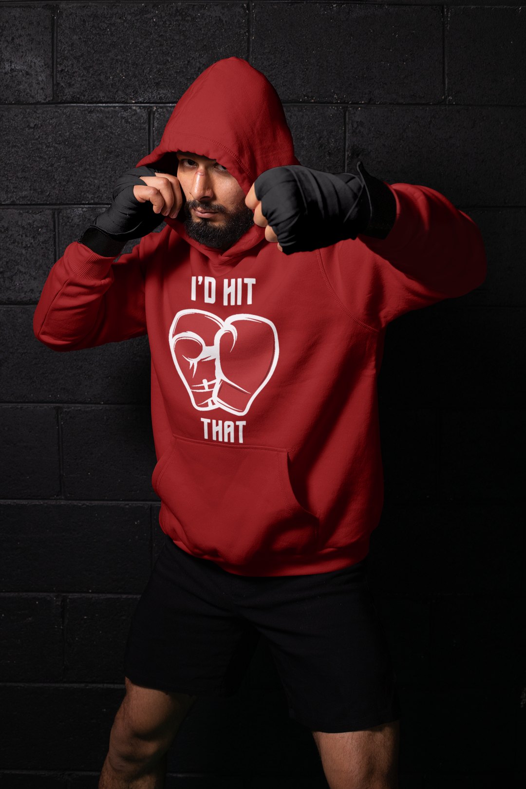 I'd Hit Heart Gloves – Red Shadowbox