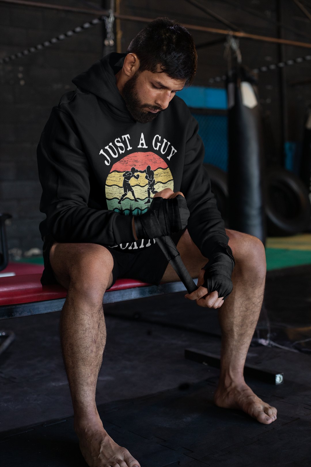 Just A Guy Boxing – Black Hoodie