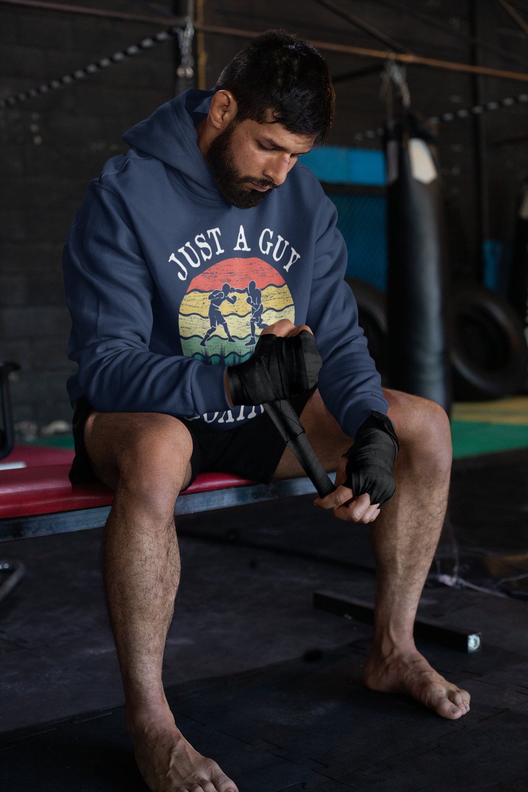 Just A Guy Boxing – Navy Hoodie