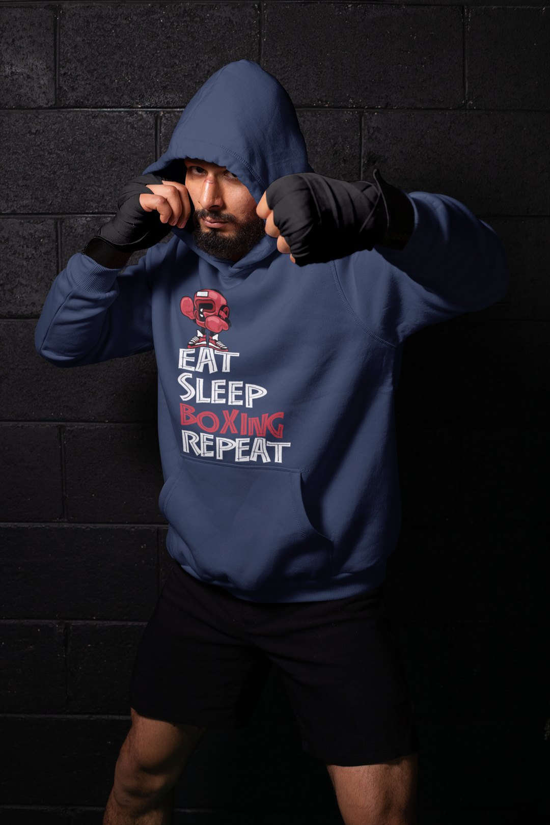 Eat Sleep Monkey Boxer – Navy Shadowbox