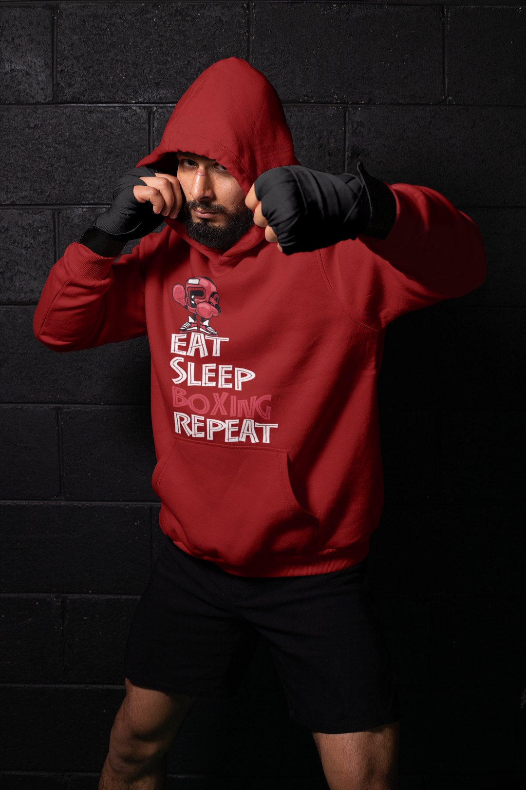 Eat Sleep Monkey Boxer – Red Shadowbox