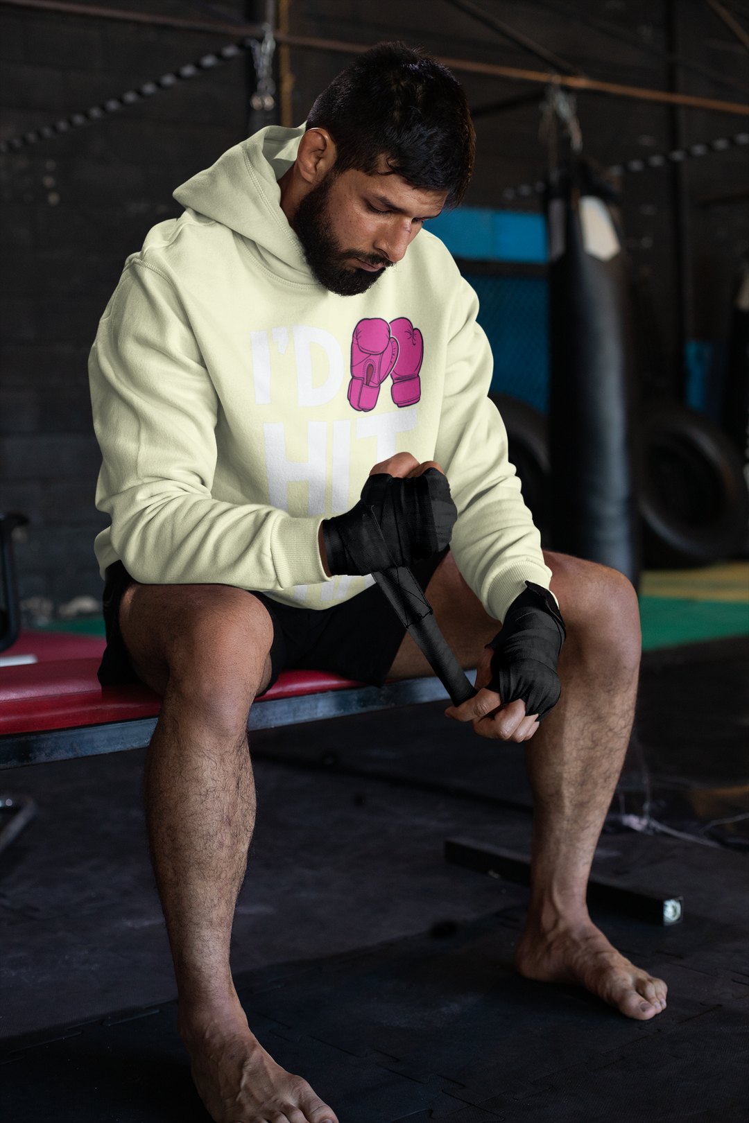 I'd Hit It Magenta – Cream Hoodie