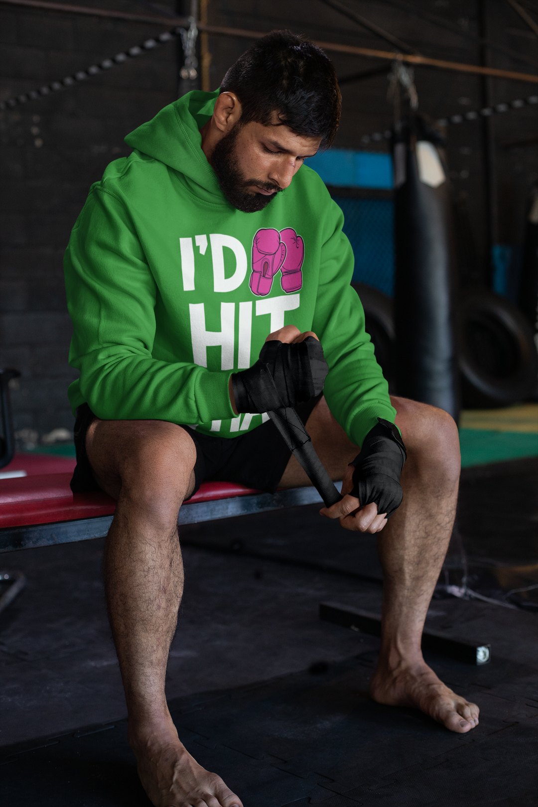 I'd Hit It Magenta – Forest Green Hoodie
