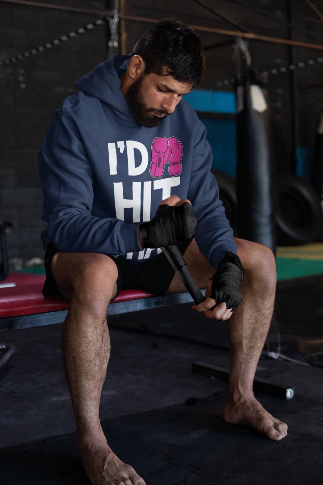 I'd Hit It Magenta – Navy Hoodie