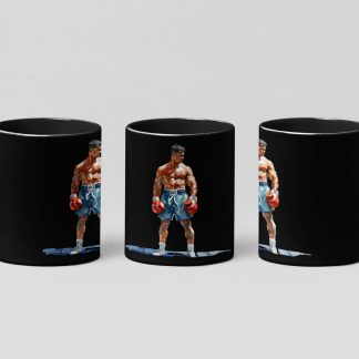 Boxer Blue Shorts Guard Up boxing mug in black