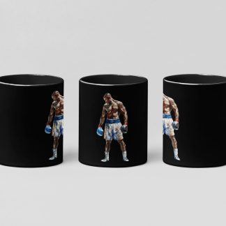 Gold Championship Belt Classic boxing mug in black