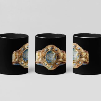 Gold Championship Belt boxing mug in black