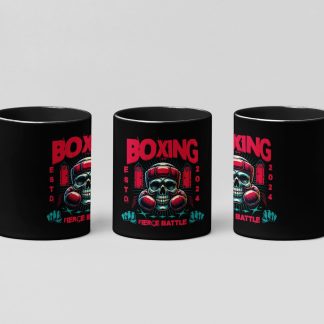 Boxing boxing mug in black