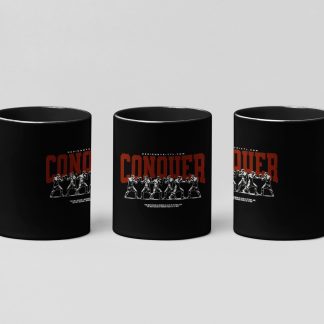 Conquer boxing mug in black