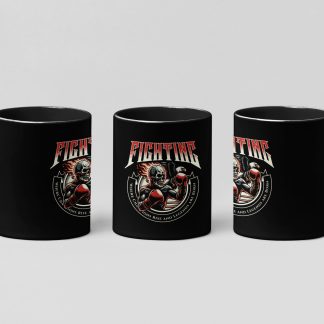 Fighting Champion boxing mug in black