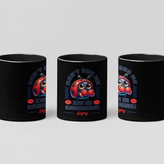 Funny Ladybug Training Quote boxing mug in black