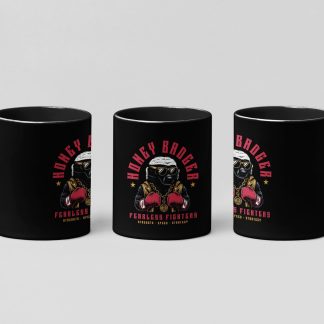 Honey Badger Boxing boxing mug in black