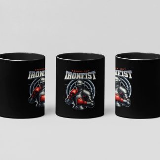 Ironfist boxing mug in black