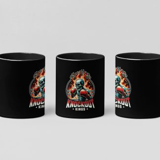 Knockout Kings boxing mug in black