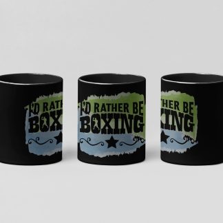 Id Rather Be Boxing boxing mug in black