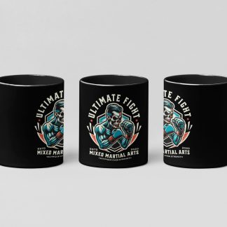 Ultimate Fight boxing mug in black