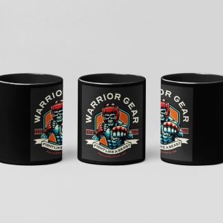 Warrior Gear boxing mug in black