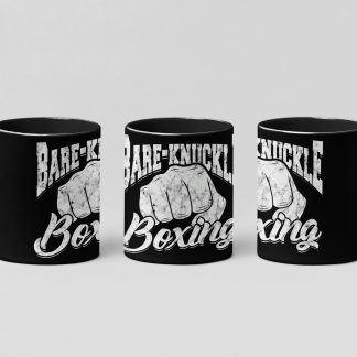 bare knuckle boxing boxing mug in black