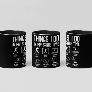 things i do in my spare time boxing mug in black