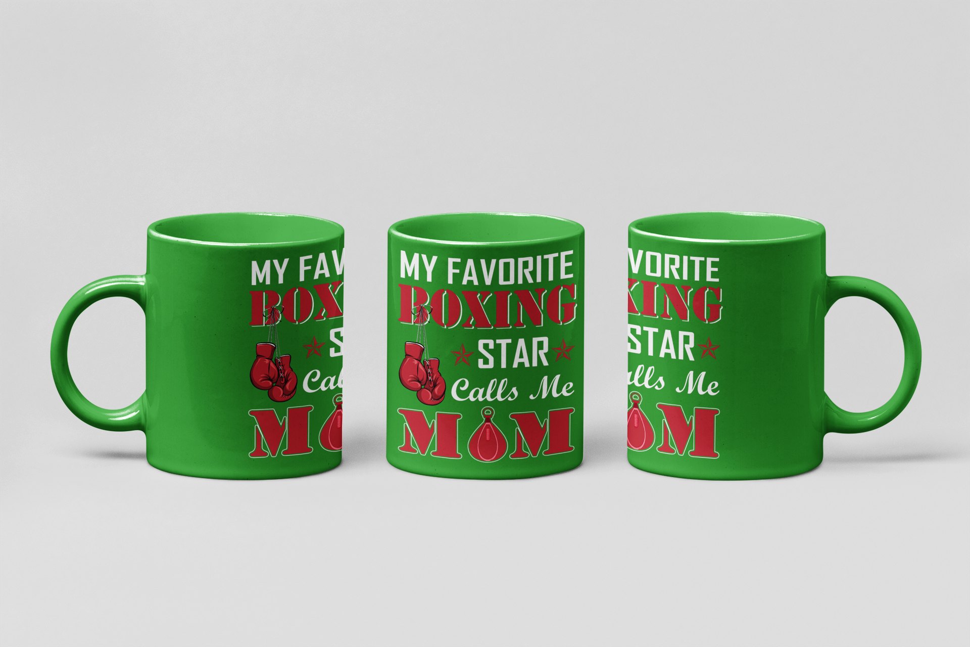 my favorite boxing star mom boxing mug in forest green