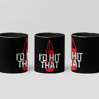 i'd hit that heavy bag boxing mug in black