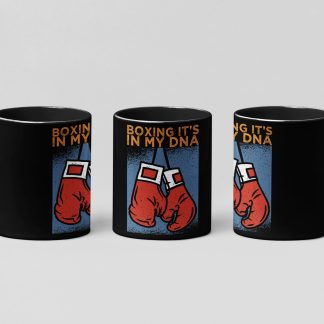 boxing in my dna boxing mug in black