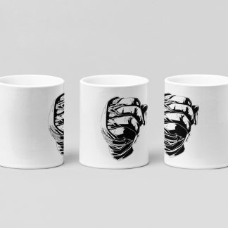 boxing fist boxing mug in white
