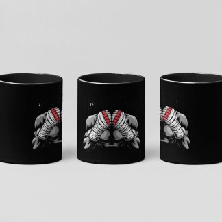 hands talk i just listen boxing mug in black