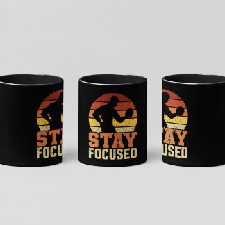 stay focused boxing mug in black