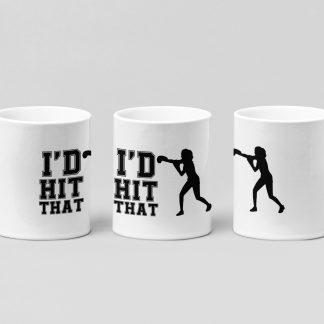 i'd hit that fighter boxing mug in white