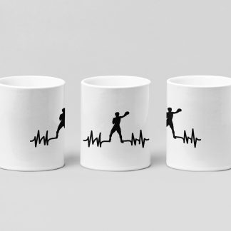 fighter heartbeat boxing mug in white